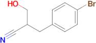 2-[(4-bromophenyl)methyl]-3-hydroxypropanenitrile