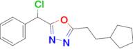 2-[chloro(phenyl)methyl]-5-(2-cyclopentylethyl)-1,3,4-oxadiazole