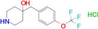 4-{[4-(trifluoromethoxy)phenyl]methyl}piperidin-4-ol hydrochloride