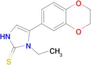 5-(2,3-dihydro-1,4-benzodioxin-6-yl)-1-ethyl-2,3-dihydro-1H-imidazole-2-thione