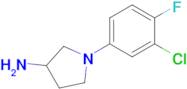 1-(3-Chloro-4-fluorophenyl)pyrrolidin-3-amine