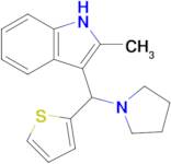 2-Methyl-3-[pyrrolidin-1-yl(thiophen-2-yl)methyl]-1h-indole