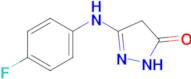 3-[(4-fluorophenyl)amino]-4,5-dihydro-1h-pyrazol-5-one