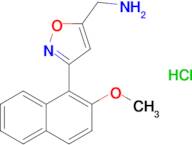 [3-(2-methoxynaphthalen-1-yl)-1,2-oxazol-5-yl]methanamine hydrochloride