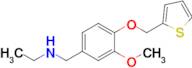 Ethyl({[3-methoxy-4-(thiophen-2-ylmethoxy)phenyl]methyl})amine