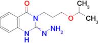 2-hydrazinylidene-3-[3-(propan-2-yloxy)propyl]-1,2,3,4-tetrahydroquinazolin-4-one
