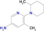 5-Methyl-6-(2-methylpiperidin-1-yl)pyridin-3-amine