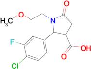 2-(4-Chloro-3-fluorophenyl)-1-(2-methoxyethyl)-5-oxopyrrolidine-3-carboxylic acid