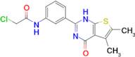 2-chloro-N-(3-{5,6-dimethyl-4-oxo-1H,4H-thieno[2,3-d]pyrimidin-2-yl}phenyl)acetamide