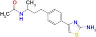 n-{4-[4-(2-amino-1,3-thiazol-4-yl)phenyl]butan-2-yl}acetamide