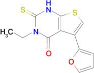 3-ethyl-5-(furan-2-yl)-2-sulfanylidene-1H,2H,3H,4H-thieno[2,3-d]pyrimidin-4-one