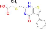 2-[({4-oxo-5-phenyl-1H,4H-thieno[2,3-d]pyrimidin-2-yl}methyl)sulfanyl]propanoic acid