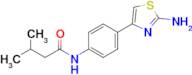 n-[4-(2-amino-1,3-thiazol-4-yl)phenyl]-3-methylbutanamide