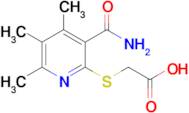 2-[(3-carbamoyl-4,5,6-trimethylpyridin-2-yl)sulfanyl]acetic acid