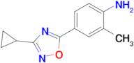 4-(3-Cyclopropyl-1,2,4-oxadiazol-5-yl)-2-methylaniline