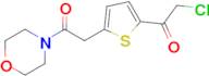 2-Chloro-1-{5-[2-(morpholin-4-yl)-2-oxoethyl]thiophen-2-yl}ethan-1-one