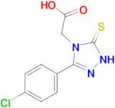 2-[3-(4-chlorophenyl)-5-sulfanylidene-4,5-dihydro-1H-1,2,4-triazol-4-yl]acetic acid