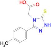 2-[3-(4-methylphenyl)-5-sulfanylidene-4,5-dihydro-1H-1,2,4-triazol-4-yl]acetic acid