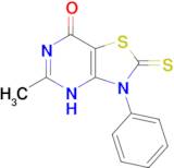 5-methyl-3-phenyl-2-sulfanylidene-2H,3H,4H,7H-[1,3]thiazolo[4,5-d]pyrimidin-7-one