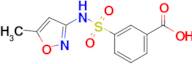 3-[(5-methyl-1,2-oxazol-3-yl)sulfamoyl]benzoic acid