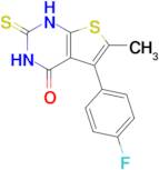 5-(4-fluorophenyl)-6-methyl-2-sulfanylidene-1H,2H,3H,4H-thieno[2,3-d]pyrimidin-4-one