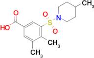 3,4-Dimethyl-5-[(4-methylpiperidin-1-yl)sulfonyl]benzoic acid