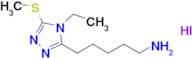 5-[4-ethyl-5-(methylsulfanyl)-4h-1,2,4-triazol-3-yl]pentan-1-amine hydroiodide