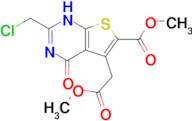 methyl 2-(chloromethyl)-5-(2-methoxy-2-oxoethyl)-4-oxo-1H,4H-thieno[2,3-d]pyrimidine-6-carboxylate