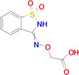 2-{[(1,1-dioxo-2,3-dihydro-1λ⁶,2-benzothiazol-3-ylidene)amino]oxy}acetic acid