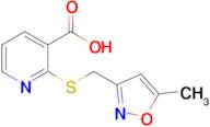 2-{[(5-methyl-1,2-oxazol-3-yl)methyl]sulfanyl}pyridine-3-carboxylic acid