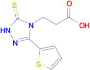 3-[5-sulfanylidene-3-(thiophen-2-yl)-4,5-dihydro-1H-1,2,4-triazol-4-yl]propanoic acid