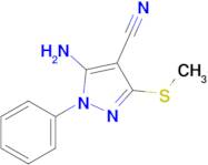 5-Amino-3-(methylsulfanyl)-1-phenyl-1h-pyrazole-4-carbonitrile