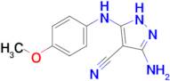 3-amino-5-[(4-methoxyphenyl)amino]-1H-pyrazole-4-carbonitrile