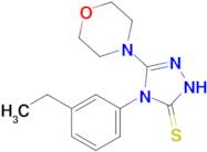 4-(3-ethylphenyl)-3-(morpholin-4-yl)-4,5-dihydro-1H-1,2,4-triazole-5-thione