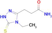 3-(4-ethyl-5-sulfanylidene-4,5-dihydro-1H-1,2,4-triazol-3-yl)propanamide