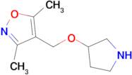 3,5-Dimethyl-4-[(pyrrolidin-3-yloxy)methyl]-1,2-oxazole