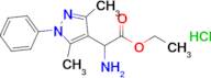 Ethyl 2-amino-2-(3,5-dimethyl-1-phenyl-1h-pyrazol-4-yl)acetate hydrochloride