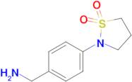 2-[4-(aminomethyl)phenyl]-1,2-thiazolidine-1,1-dione