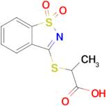 2-[(1,1-dioxo-1,2-benzothiazol-3-yl)sulfanyl]propanoic acid