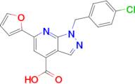 1-[(4-chlorophenyl)methyl]-6-(furan-2-yl)-1h-pyrazolo[3,4-b]pyridine-4-carboxylic acid