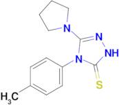 4-(4-methylphenyl)-3-(pyrrolidin-1-yl)-4,5-dihydro-1H-1,2,4-triazole-5-thione