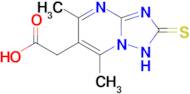 2-{5,7-dimethyl-2-sulfanylidene-1H,2H-[1,2,4]triazolo[1,5-a]pyrimidin-6-yl}acetic acid