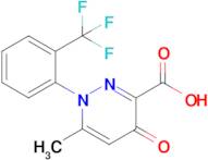 6-Methyl-4-oxo-1-[2-(trifluoromethyl)phenyl]-1,4-dihydropyridazine-3-carboxylic acid