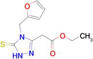 ethyl 2-{4-[(furan-2-yl)methyl]-5-sulfanylidene-4,5-dihydro-1H-1,2,4-triazol-3-yl}acetate