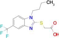 2-{[1-butyl-5-(trifluoromethyl)-1h-1,3-benzodiazol-2-yl]sulfanyl}acetic acid