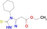 Ethyl 2-(4-cyclohexyl-5-sulfanylidene-4,5-dihydro-1H-1,2,4-triazol-3-yl)acetate