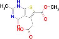 2-[6-(methoxycarbonyl)-2-methyl-4-oxo-1H,4H-thieno[2,3-d]pyrimidin-5-yl]acetic acid