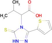 3-methyl-2-[5-sulfanylidene-3-(thiophen-2-yl)-4,5-dihydro-1H-1,2,4-triazol-4-yl]butanoic acid