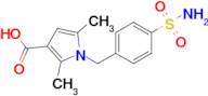 2,5-Dimethyl-1-[(4-sulfamoylphenyl)methyl]-1h-pyrrole-3-carboxylic acid