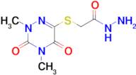 2-[(2,4-dimethyl-3,5-dioxo-2,3,4,5-tetrahydro-1,2,4-triazin-6-yl)sulfanyl]acetohydrazide